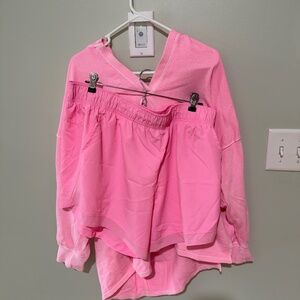 Pink Sweatshirt and Running Shorts Bundle
